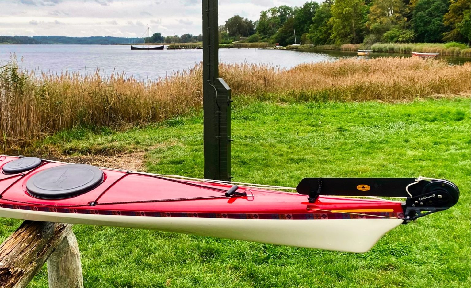 Havkajak med bevægeligt ror