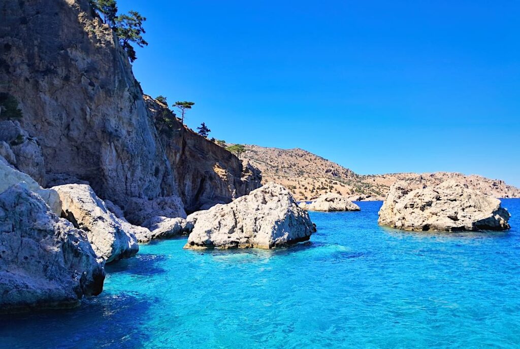Klippefyldt hav ud for Karpathos